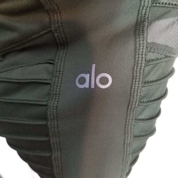 Alo Yoga Women's 7/8 High Waist Moto Legging Sz S Olive Athletic Casual - Picture 7 of 7